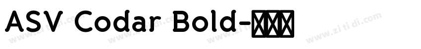 ASV Codar Bold字体转换